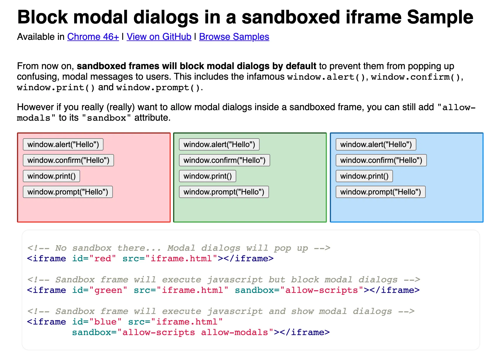 "allow-modals not set"