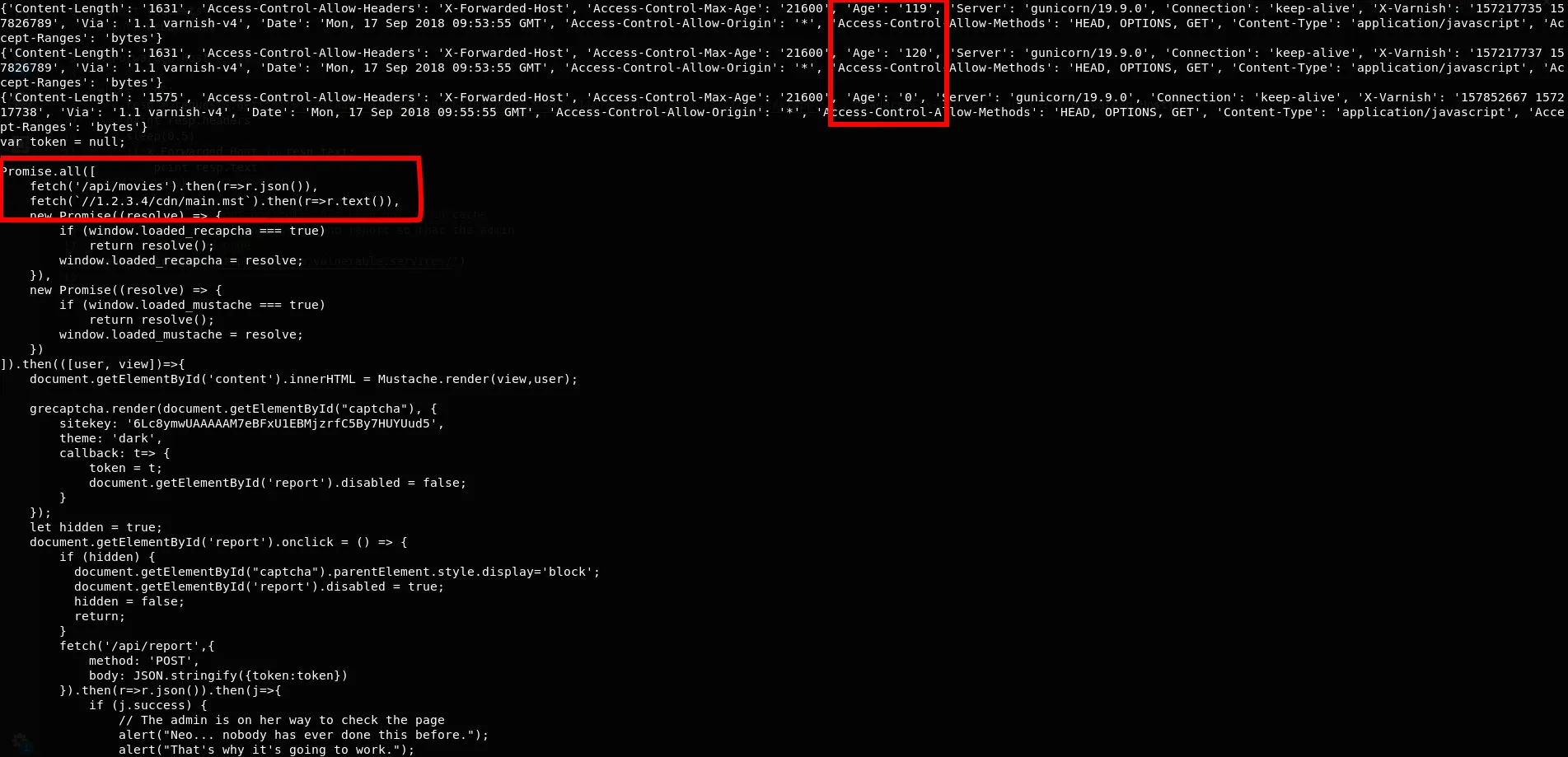 Output - Age header